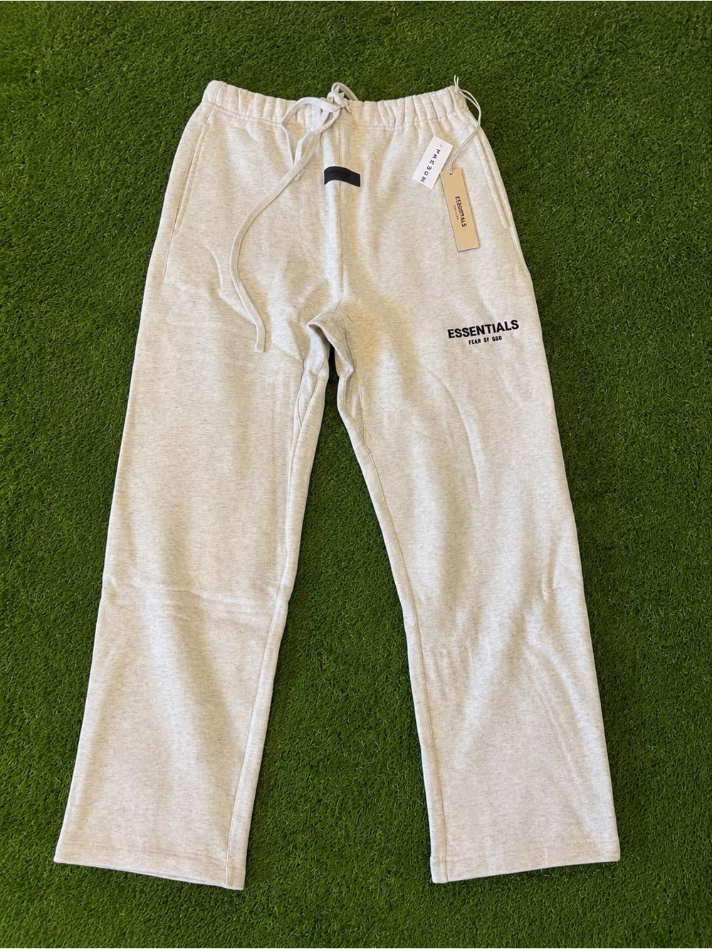 Essentials Fear of God Light Oatmeal Uncuffed Pants